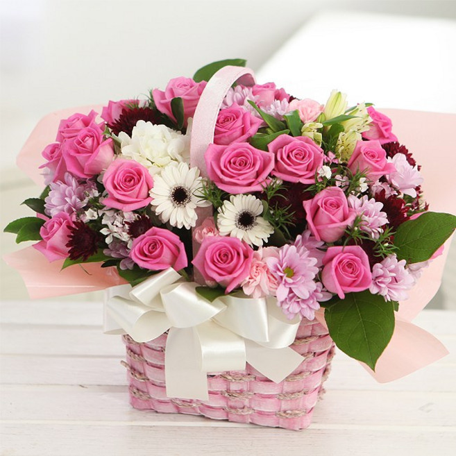 앤드플라워 전국당일 꽃배달 장미 축하 생화 꽃바구니 출산 생일 승진 기념일 빼빼로데이 크리스마스 선물, 09. 올포유(핑크), 1개