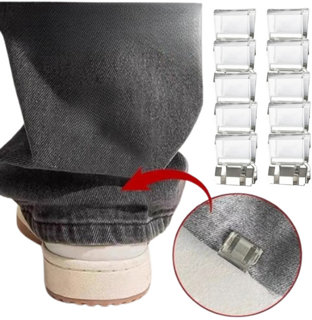 꿀살림 바지기장 수선 고정클립10p세트, 투명, 1개