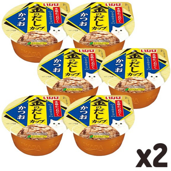 이나바 금빛육수컵 70g 10종, 가다랑어, 12개