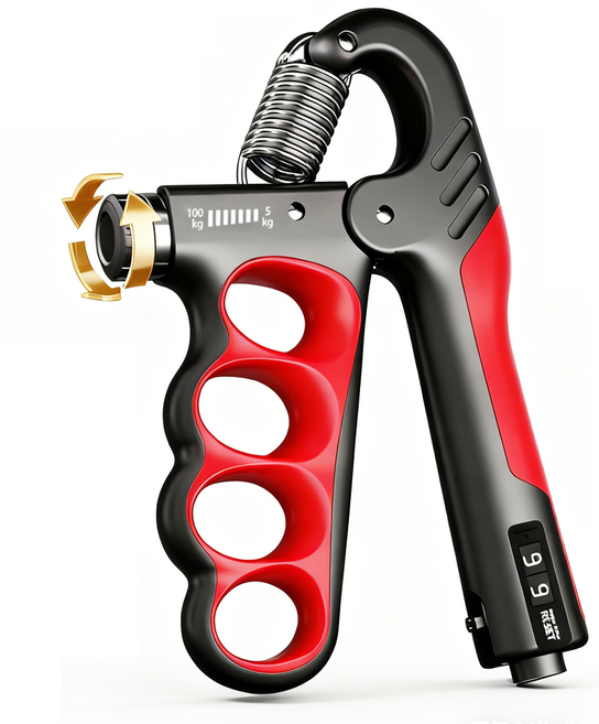 LINGPENG 5-60/100/150kg Grip Strength Gym WristExpander Hand Strengthener AdjustableMuscle Recovery, red, 1개