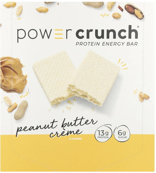 BNRG Power Crunch® 단백질 에너지 바 피넛 버터 크림 12개입 각 40g(1.4oz), BNRGPowerCrunch단백질에너지바피넛버터크림12, 40g, 1개 - 쿠팡