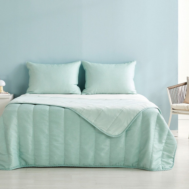 [모던하우스]3도씨) 익스트림쿨 상큼 시어서커 아이스 냉감 차렵이불 200x230 민트_CV0225098