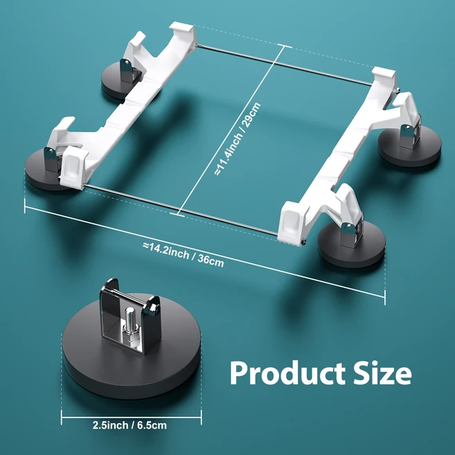 스너그데이즈 스타링크 미니 자석 설치 브래킷 스타링크 미니 차량 지붕 설치 키트 알루미늄 마운트 RV 밴, 01 하얀색
