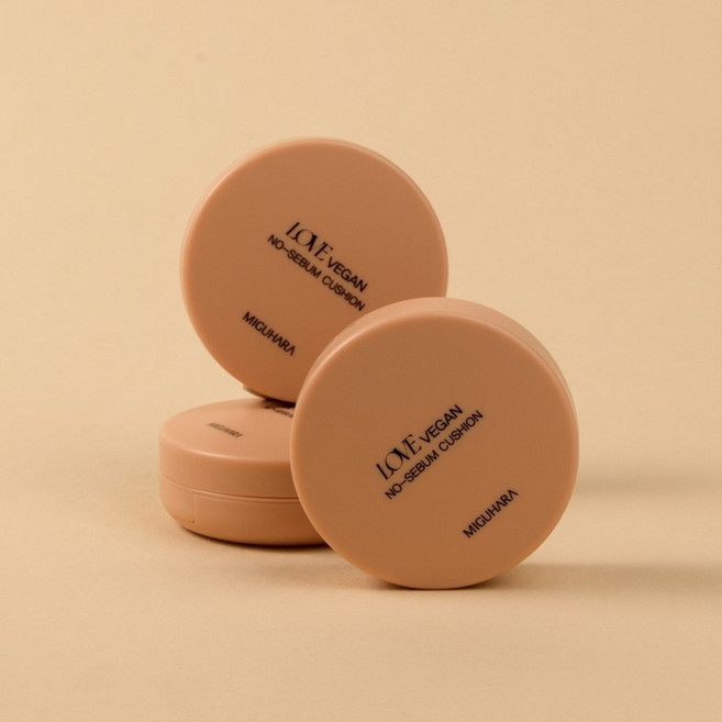 MIGUHARA Love Vegan No-Sebum Cushion 控油持妝 打造清爽柔焦美肌, 粉橘, 1個