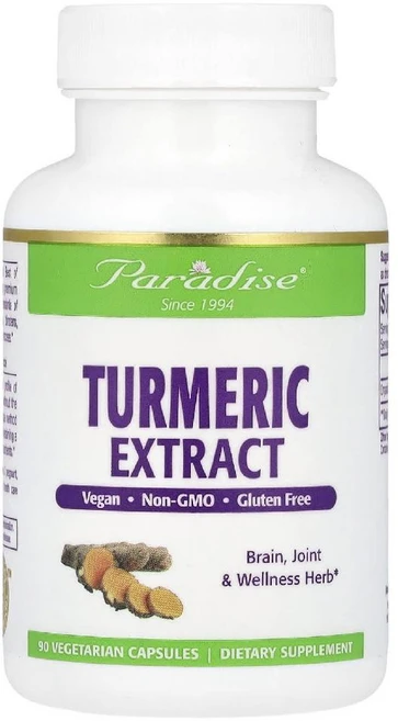 파라다이스허브- Vegan 강황 추출물 500mg 베지 캡슐 180정, 1개 - 쿠팡