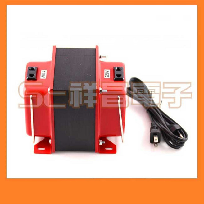 祥昌電子 台灣製 TC-1500 雙向變壓器 110-220V 升壓降壓 1500W, 1個, 變壓器 + 萬用轉接頭WA6 (三轉二)