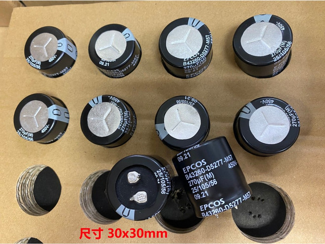 EPCOS 270uF 450V 高壓鋁質電解電容器, 1個, 尺寸 30X30mm