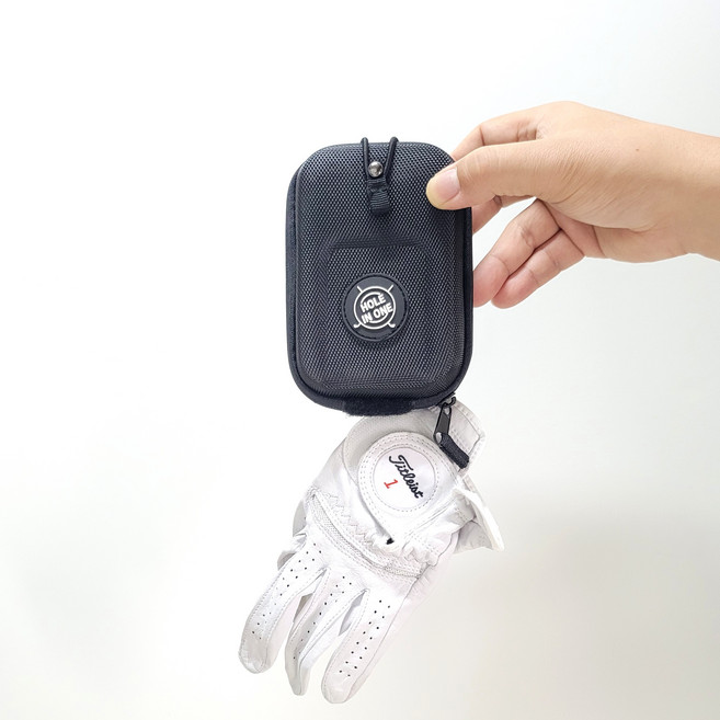 골프 거리측정기 케이스 부쉬넬 니콘 풋조이 핑 호환/골프장갑 부착형 2가지색상(블랙 실버레드), 블랙