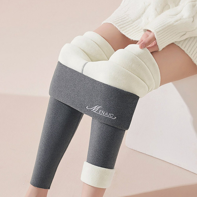 데일리쮸 여성 하이웨스트 융털 기모 9부 레깅스