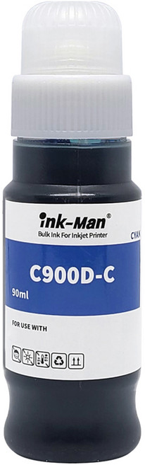 잉크맨 캐논 호환 GI-90 무한 리필 잉크 G5090 G5092 G6090 G6091 G6092 G7090 G7091 G7092 GM2090 GM2092 GM4090 프린터 잉크, 1개, GI90 호환 파랑