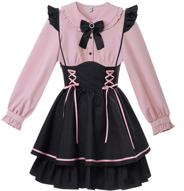 지뢰계 양산형 원피스 드레스 코스로리 레이스 빅사이즈 고스룩 의상