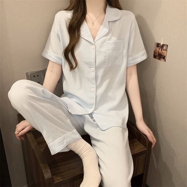 雲朵棉加大碼女睡衣套裝，透氣親膚，寬鬆舒適