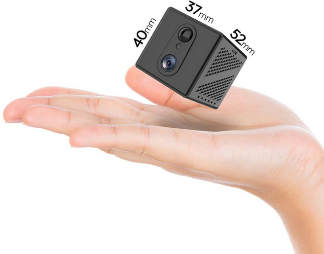 브이스타캠 무료클라우드 저장 고화질 휴대용 초소형 가정용 무선 CCTV IP 카메라 V300mini 충전식 블랙박스, V300MINI 블랙, 1개