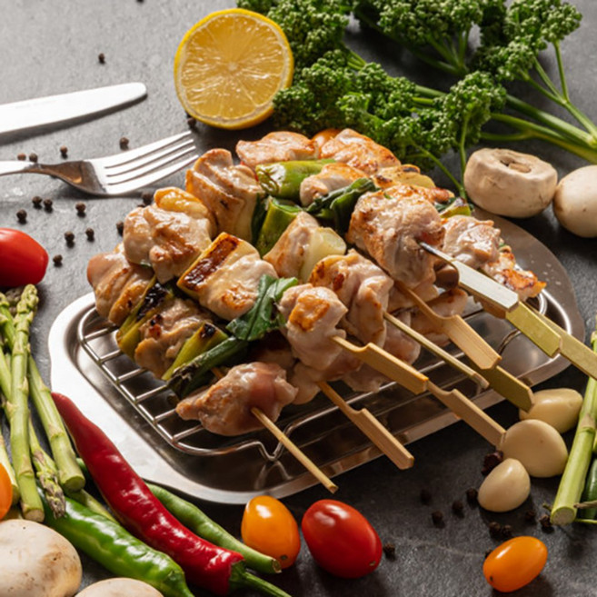 다물꼬치 캠핑용 꼬치구이 파닭꼬치500g (10꼬치), 1개, 500g