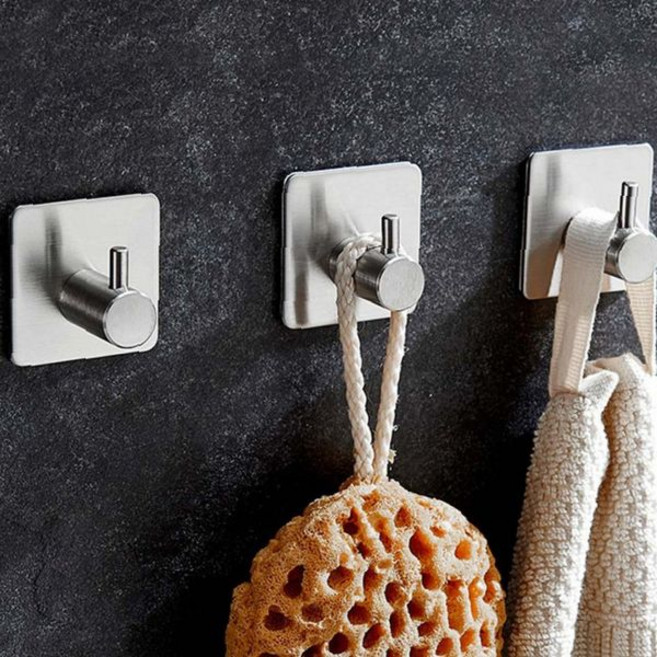 스텐 6구 칫솔걸이 수납 면도기 벽면부착 욕실 치약거치대, 블랙, 1개, 블랙