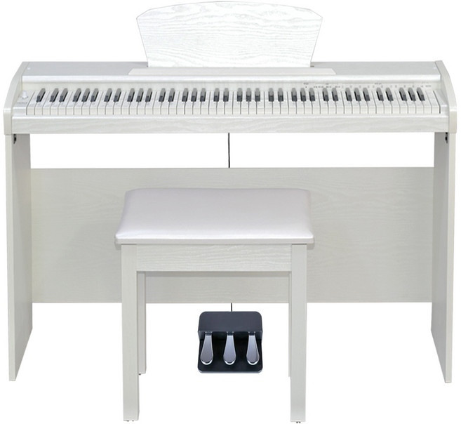 국산 디지털 피아노 88건반 비바체 전자 피아노 Vs-650Pro, 화이트(크림), 1개, 본체+나무다리+전용의자+헤드폰+패달(기본)+건반덮개