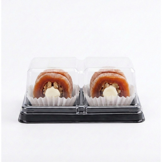 두쫀쿠 포장용기 화과자 모찌 개별 포장 케이스, 50개, 사각 2구