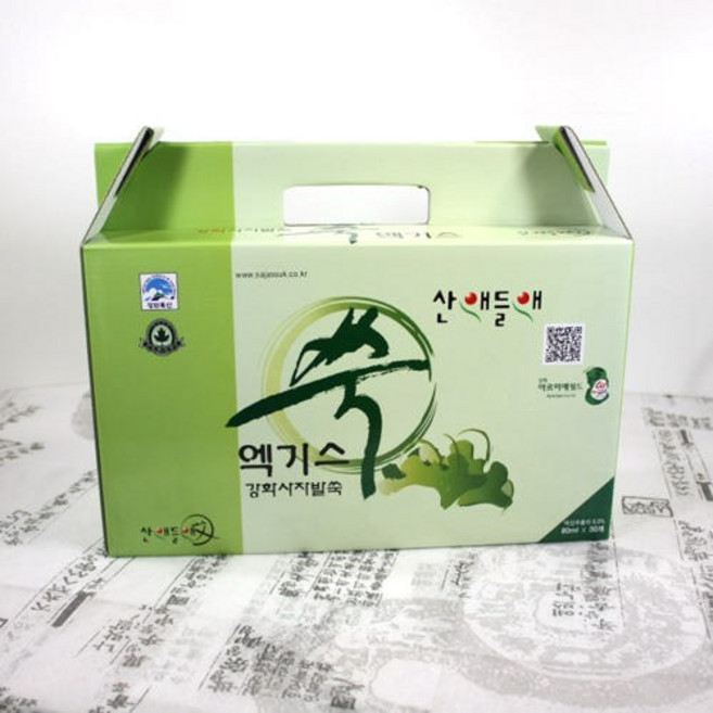 산애들애 쑥엑기스 강화사자발쑥즙 진액 약쑥 30포 [원산지:국산(인천광역시 강화군)], 30개, 80ml