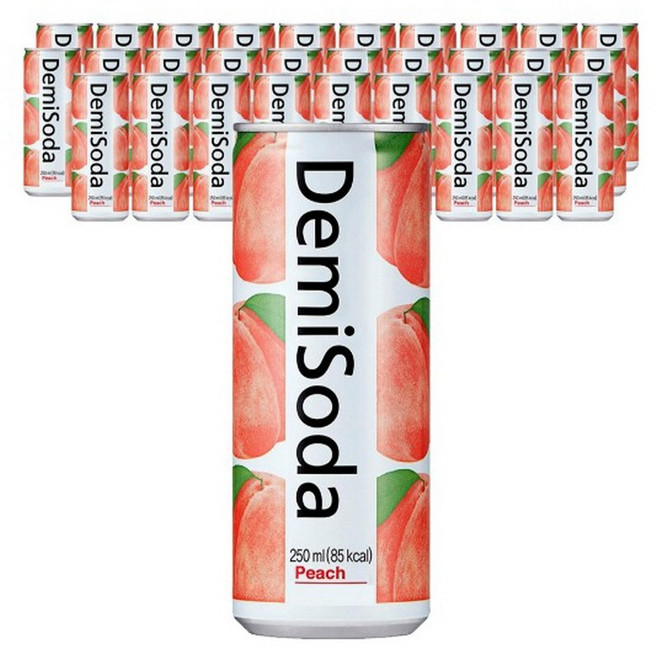 데미소다 피치 탄산음료, 250ml, 1개