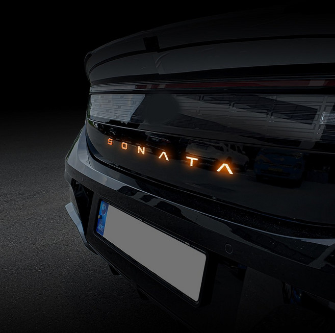 [오카] 쏘나타 디엣지 호환 용품 리어 레터링 엠블럼 반사 스티커 튜닝 악세사리, 1세트, [오카] 오렌지