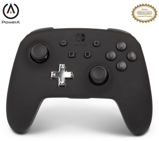 PowerA 향상된 닌텐도 스위치 컨트롤러 무선 스위치용 블랙 충전식 프로 몰입형 모션 제어 및 고급 게임 버튼, 블랙입니다.