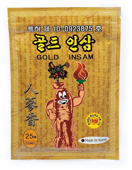조아 골드인삼 파스 세트 붙이는패드 12x25매 300장 홍삼패드 찜질파스, 300매입, 12세트