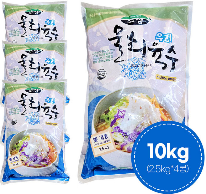 초정 물회 냉면 양념 소스 육수 업소용, 2.5kg, 4개