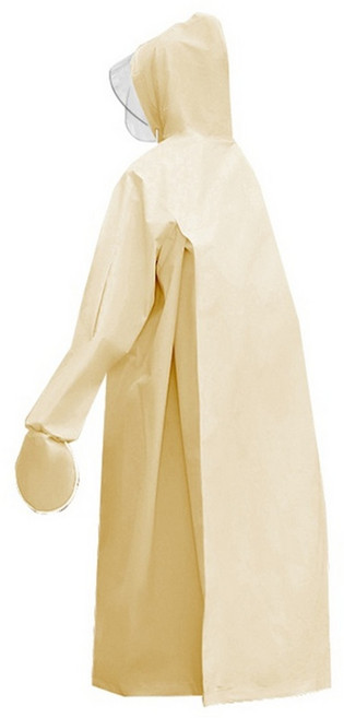 ZHEOGYU Keyru 時尚百搭雨衣 EVA材質 黃色 一件式機車雨衣 建議身高150-160cm