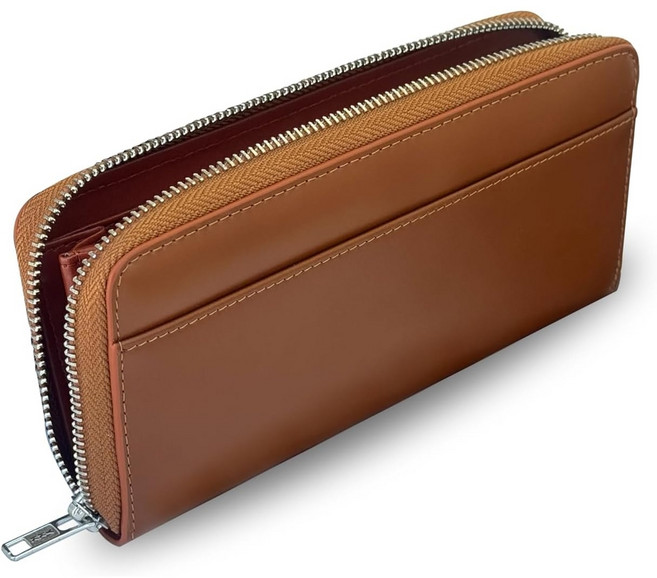 남성 고급 소가죽 장지갑 YKK지퍼