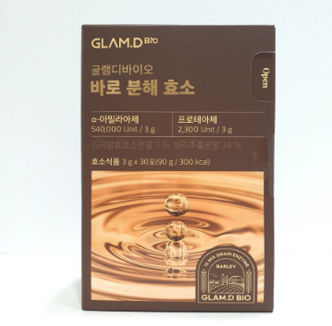 글램디 바로분해효소 보리차맛 3g 30포 x 2박스, 90g, 2개