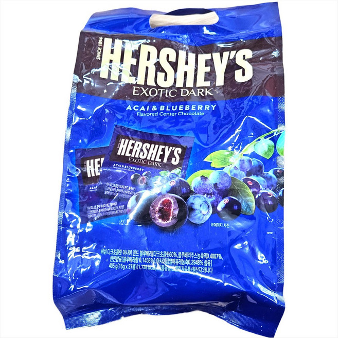 허쉬 다크초콜릿 블루베리, 1개, 405g