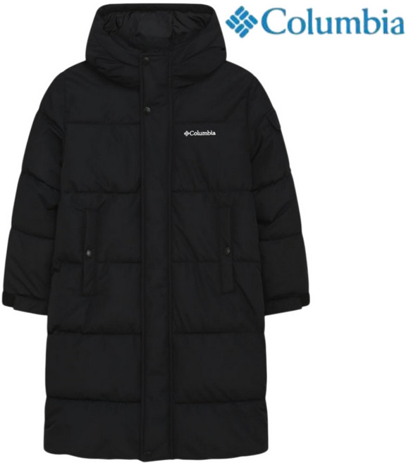 [백화점발송] 컬럼비아 키즈 롱패딩 점퍼 후드 보온성 겨울 남아 여아 주니어 운동 스포츠