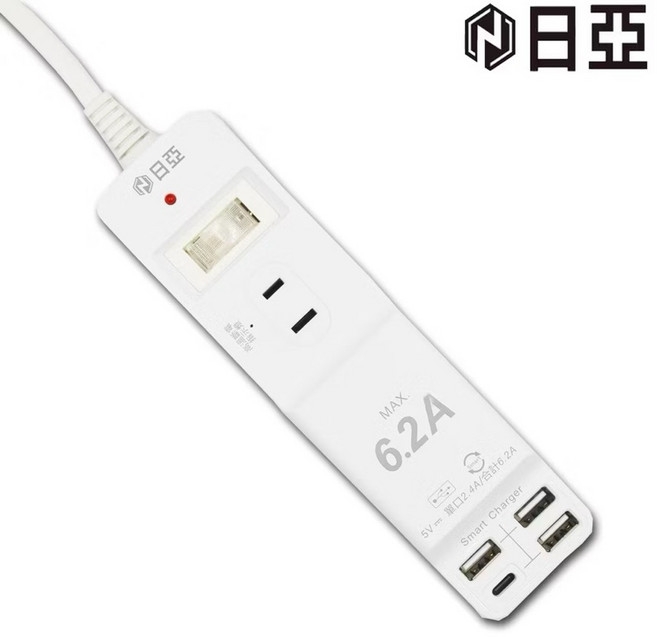 安全達人C20LU快充版 2P USB延長線 1.8M 安全開關 自動斷電保護 插座延長線, 1個