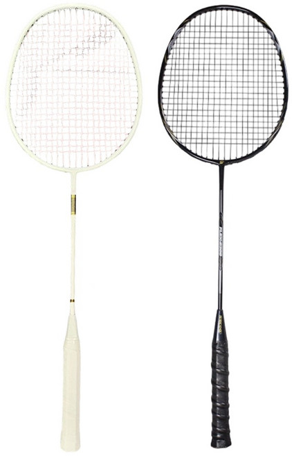 카본 일체형 배드민턴 라켓 성인 청소년 경기 훈련용 홈 트레이닝 세트, 1세트, 흑백