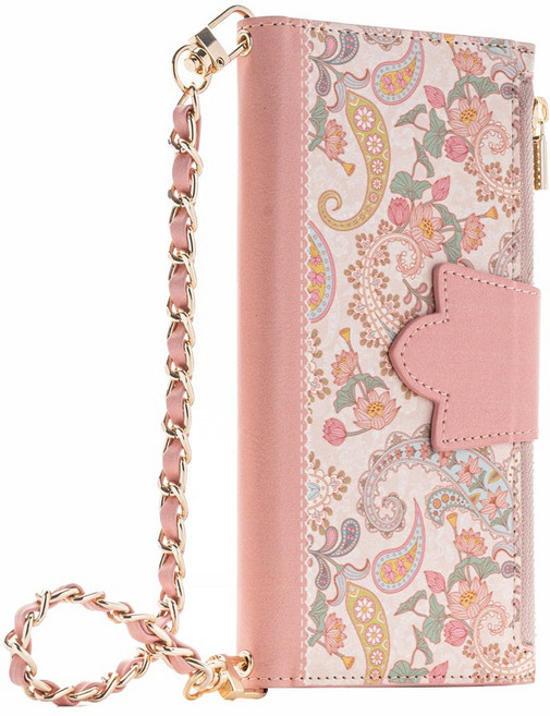 모란카노 카루소 페이즐리 심플 지퍼 다이어리 휴대폰 케이스
