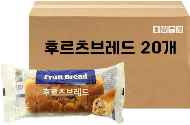 후르츠브레드 80g 천원빵 키다리빵, 20개