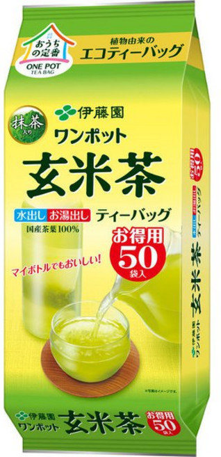 이토엔 원팟 말차들이 현미차 에코 티백 3.3 gx50봉지녹차 1121366