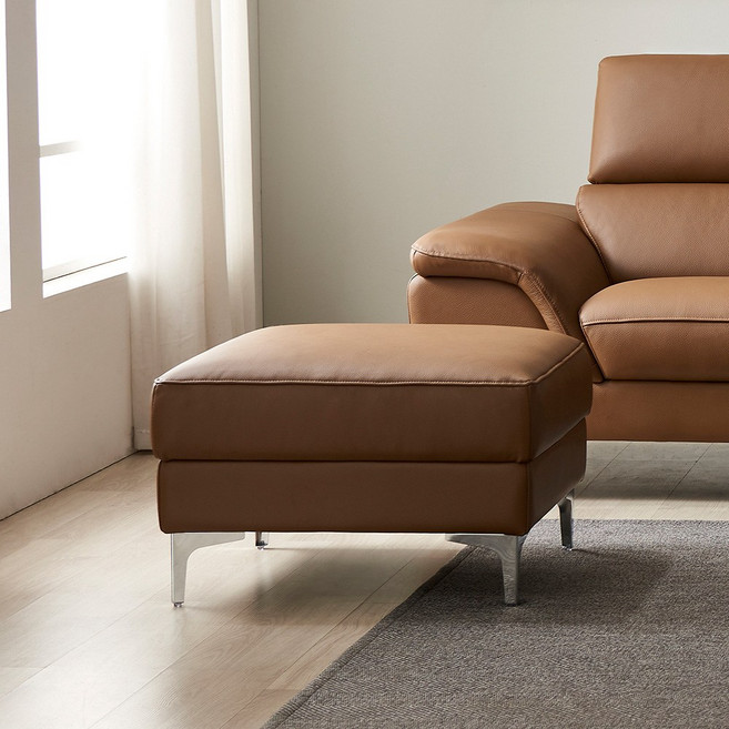 이노센트 하이드 천연면피가죽 스툴 i105604, 카멜