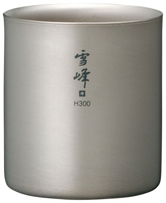 snow peak 雪峰鈦雙層杯-300高型 No.TW-123 輕量雙層保溫杯 戶外露營必備, 1個