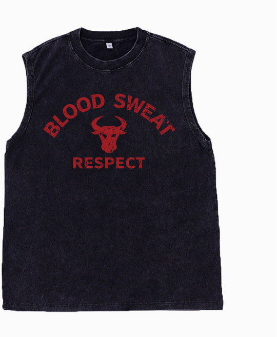 마제클로 헬스나시 피그먼트 워싱 빈티지 민소매 짐웨어