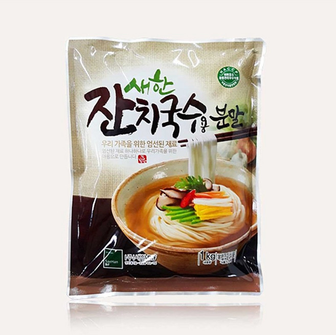 새한 잔치국수분말 1kg 멸치국수 국수다시, 1개