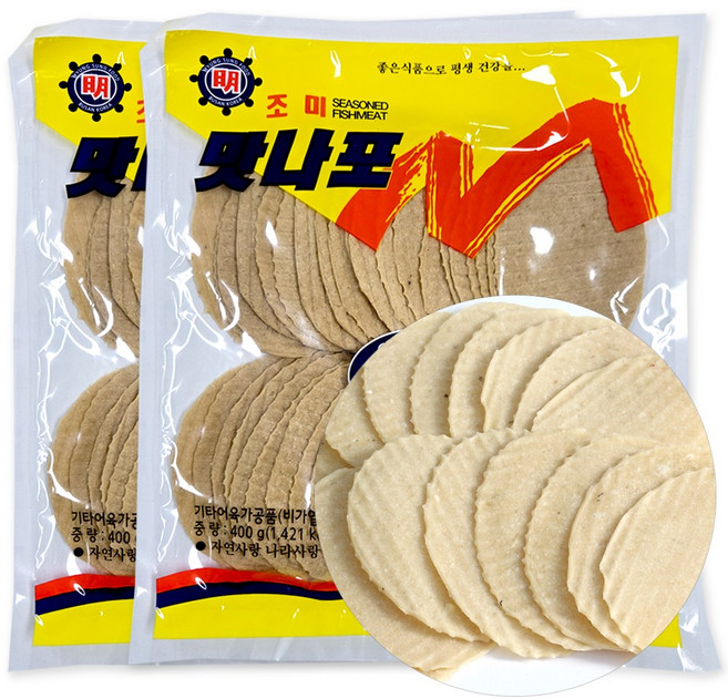 [가온애] 튀김용 쥐포 (어포), 400g, 2개