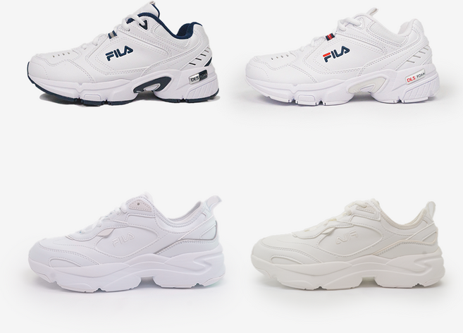 국내매장판 휠라 FILA 필라 키높이 어글리 운동화 슈즈 커플운동화 발편한 워킹화 가죽 플랫폼슈즈 남성 여성 공융