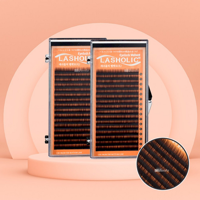 래쉬홀릭 다크브라운 벨벳모 속눈썹 연장용 속눈썹연장 재료, 1개, JC / 0.15 / 8mm