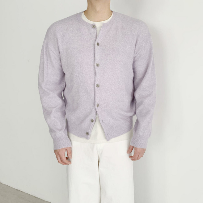 남자 가디건 오버핏 라운드 가디건 남자 봄 가디건