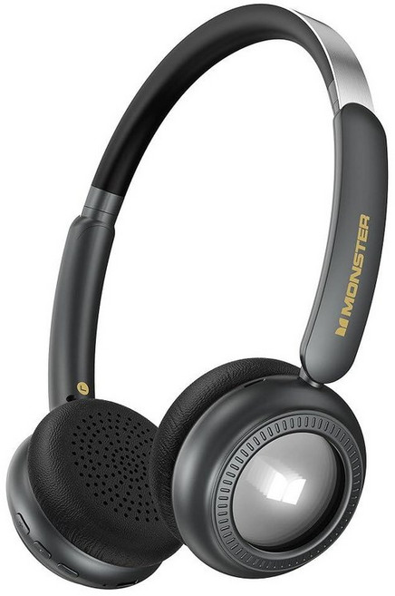 Monster Achieve 100 AirLinks 무선 이어버드 초고속 충전 블루투스 5인치 인이어 스테레오 헤드폰 USB-C 충전 케이스 선명한 통화를 위한 내장 마, E97black