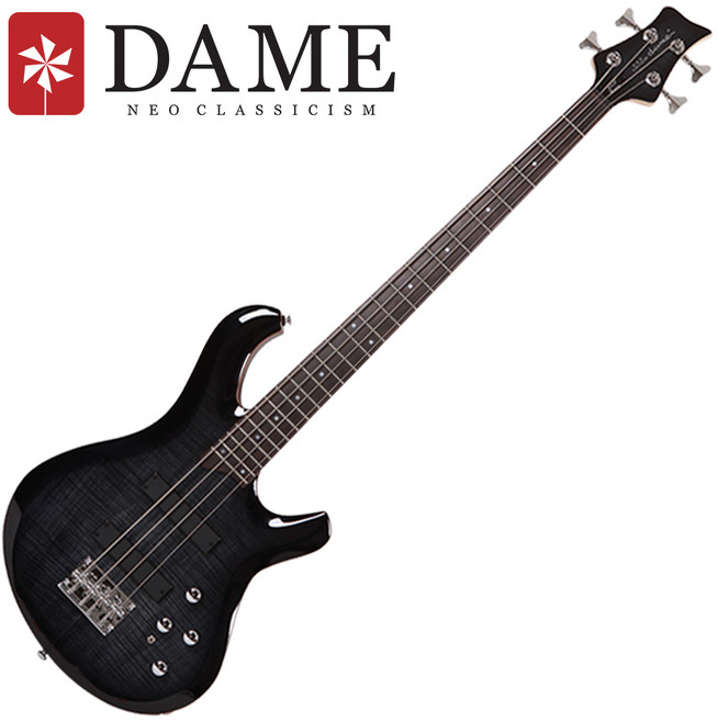 데임 폴앤폴 250 입문용 베이스 기타, TBK (트랜스퍼런트 블랙), 1개