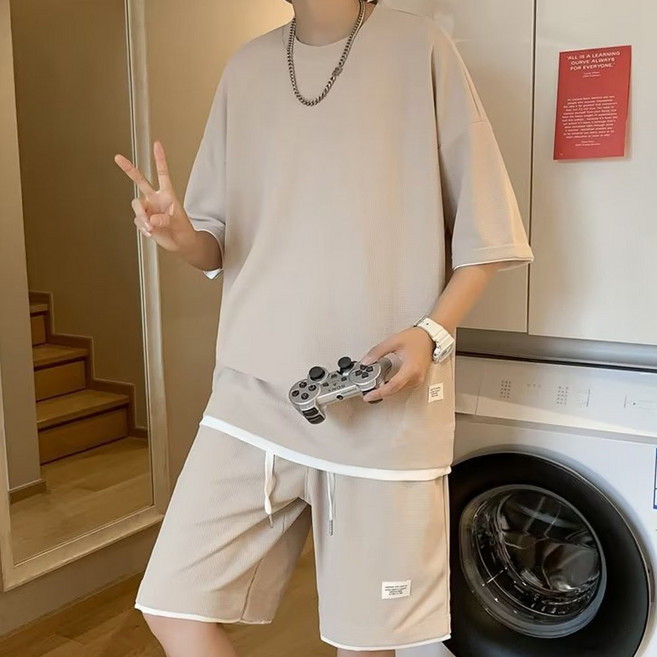 스몰더 남자 데일리 반팔 트레이닝 셋트