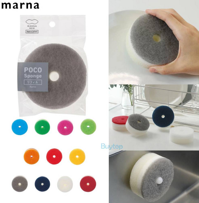 marna poco 마나 포코 수세미, 화이트, 2개, 1개입