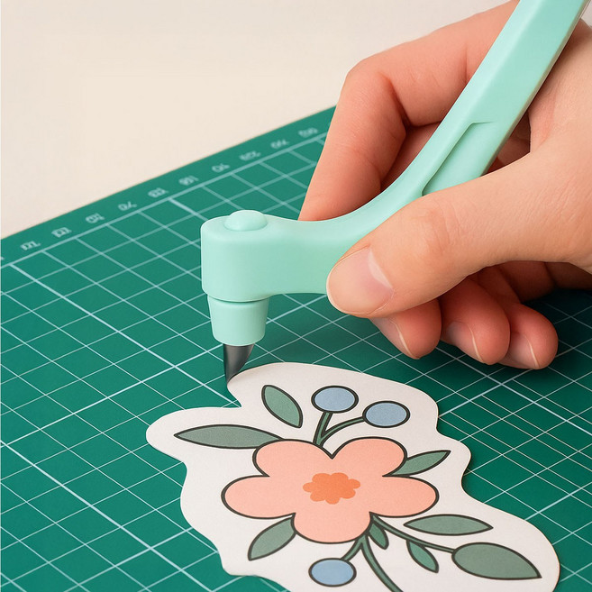 [모디공작소] 360도 회전칼날 크라프트 전용 아트나이프(색상랜덤), 1개, 상세페이지 참조